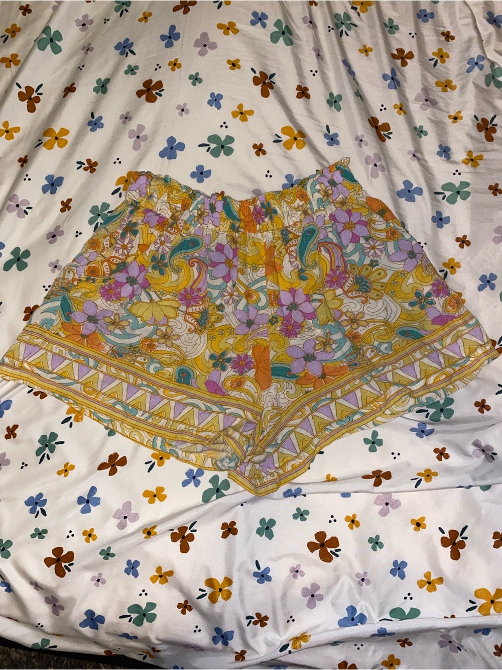 Flowy floral cheeky shorts